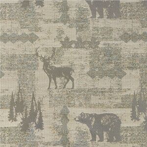 New Kovi Fabrics 3 yards Woodland Tapestry Upholstery Muted Neutral Blue